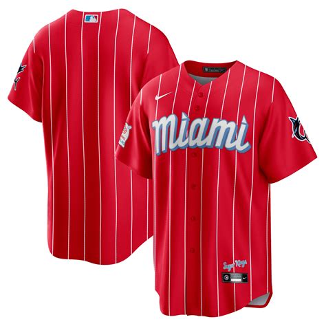 men's miami marlins nike red 2021 city connect replica jersey|miami marlins jersey.